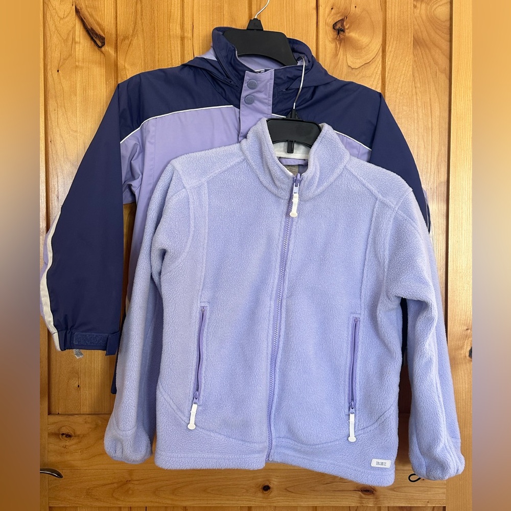 REI 3 in 1 XS (6/7) girls ski winter jacket with hood